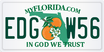 FL license plate EDGW56
