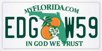 FL license plate EDGW59