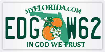 FL license plate EDGW62