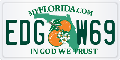FL license plate EDGW69