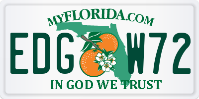 FL license plate EDGW72
