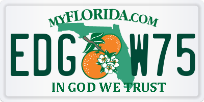 FL license plate EDGW75