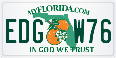 FL license plate EDGW76