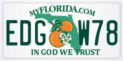FL license plate EDGW78