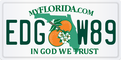FL license plate EDGW89