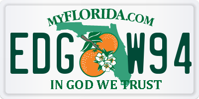 FL license plate EDGW94