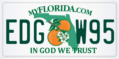 FL license plate EDGW95