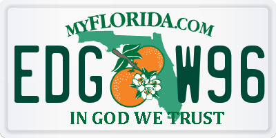 FL license plate EDGW96