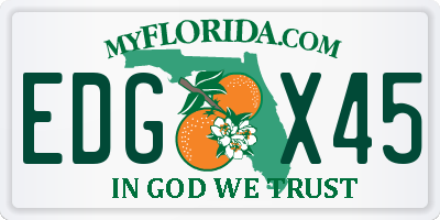 FL license plate EDGX45