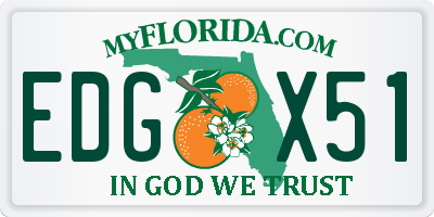 FL license plate EDGX51