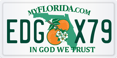 FL license plate EDGX79