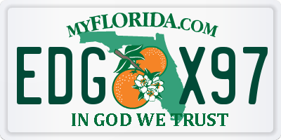 FL license plate EDGX97