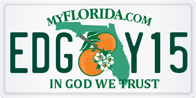 FL license plate EDGY15