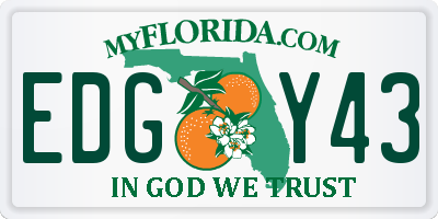 FL license plate EDGY43
