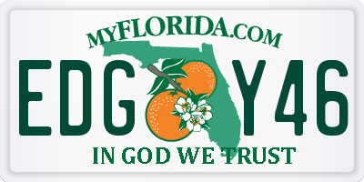 FL license plate EDGY46