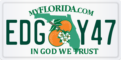 FL license plate EDGY47