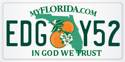 FL license plate EDGY52