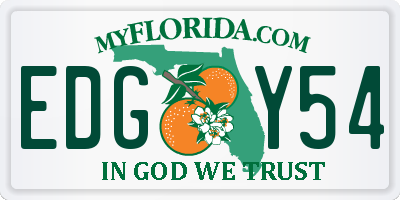 FL license plate EDGY54