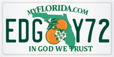 FL license plate EDGY72