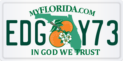 FL license plate EDGY73