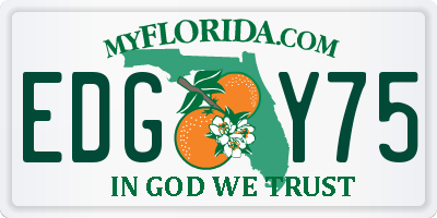 FL license plate EDGY75