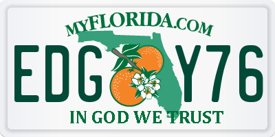 FL license plate EDGY76