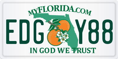 FL license plate EDGY88