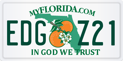 FL license plate EDGZ21