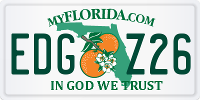 FL license plate EDGZ26