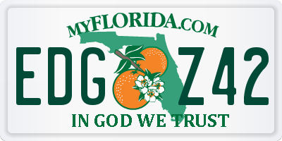 FL license plate EDGZ42