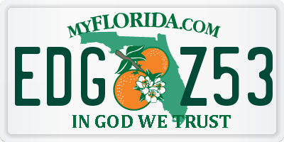 FL license plate EDGZ53