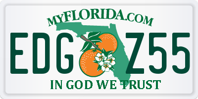 FL license plate EDGZ55