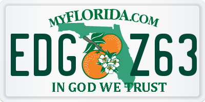 FL license plate EDGZ63