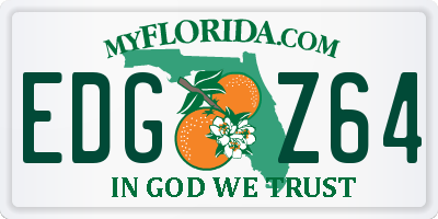 FL license plate EDGZ64