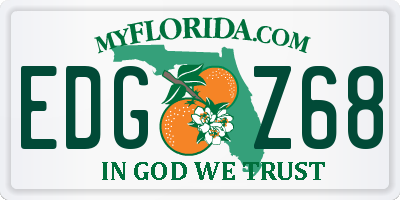 FL license plate EDGZ68