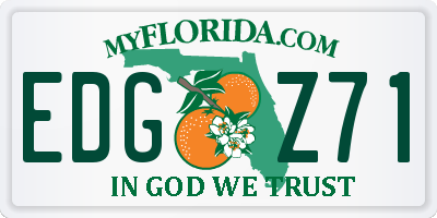 FL license plate EDGZ71