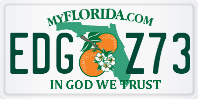 FL license plate EDGZ73