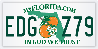 FL license plate EDGZ79