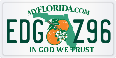 FL license plate EDGZ96