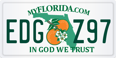 FL license plate EDGZ97