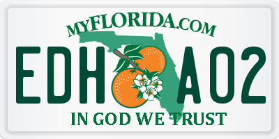 FL license plate EDHA02