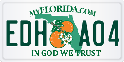 FL license plate EDHA04