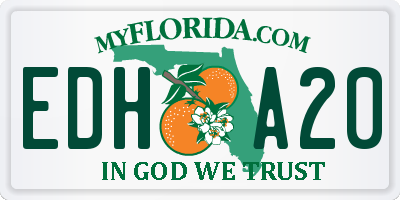 FL license plate EDHA20