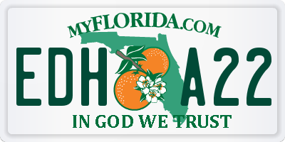 FL license plate EDHA22