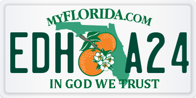 FL license plate EDHA24