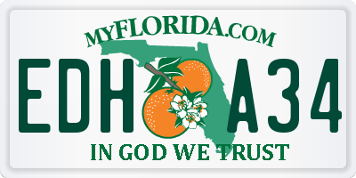 FL license plate EDHA34