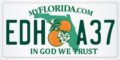 FL license plate EDHA37