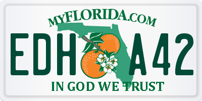 FL license plate EDHA42