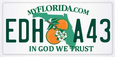 FL license plate EDHA43