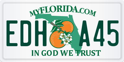 FL license plate EDHA45